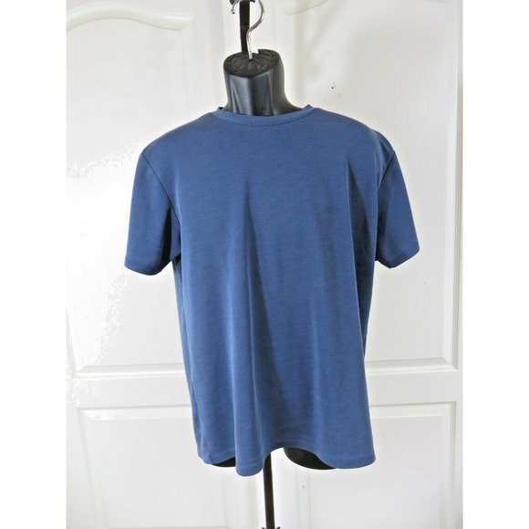 Brandini Other - Mens Brandini Short Sleeve Knit Collarless Shirt Tshirt Blue Size Large